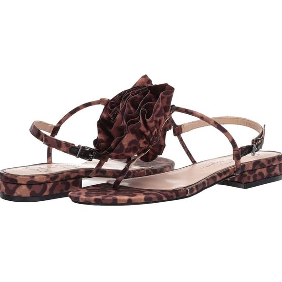 Jessica Simpson size 8 Kirah leopard print thong slingback Sandal NWOT - Picture 5 of 7
